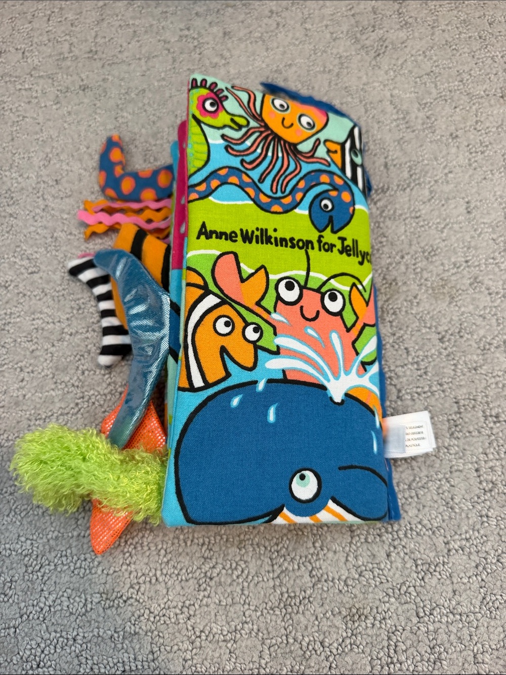 Jellycat Sea Tails Bright Multicolor Baby Soft Activity Book - Picture 7 of 7